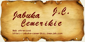 Jabuka Čemerikić vizit kartica